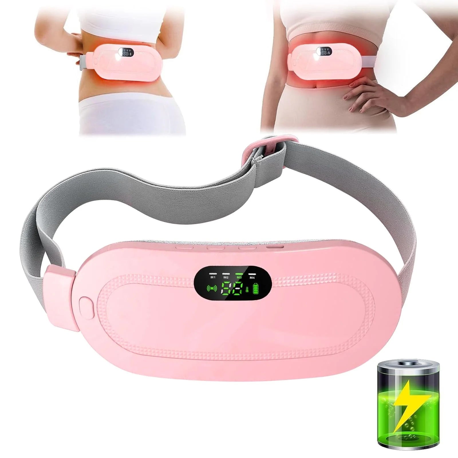 Suicune Menstrual Heating Pad, Period Heating Pad for Cramps Massager with 3 Heat Levels and 4-Speed Massage Modes Back or Belly Period Pain Relief Heating Pads for Women and Girls - Gobasket Mart